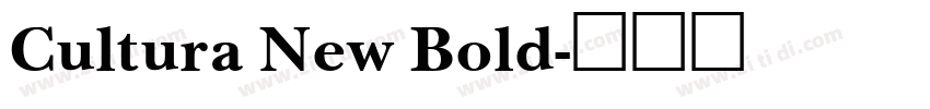 Cultura New Bold字体转换